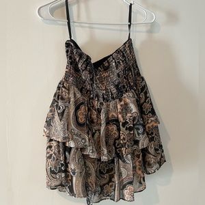 Elan Cecilia Skirt - Black Paisley - NWT - Size M